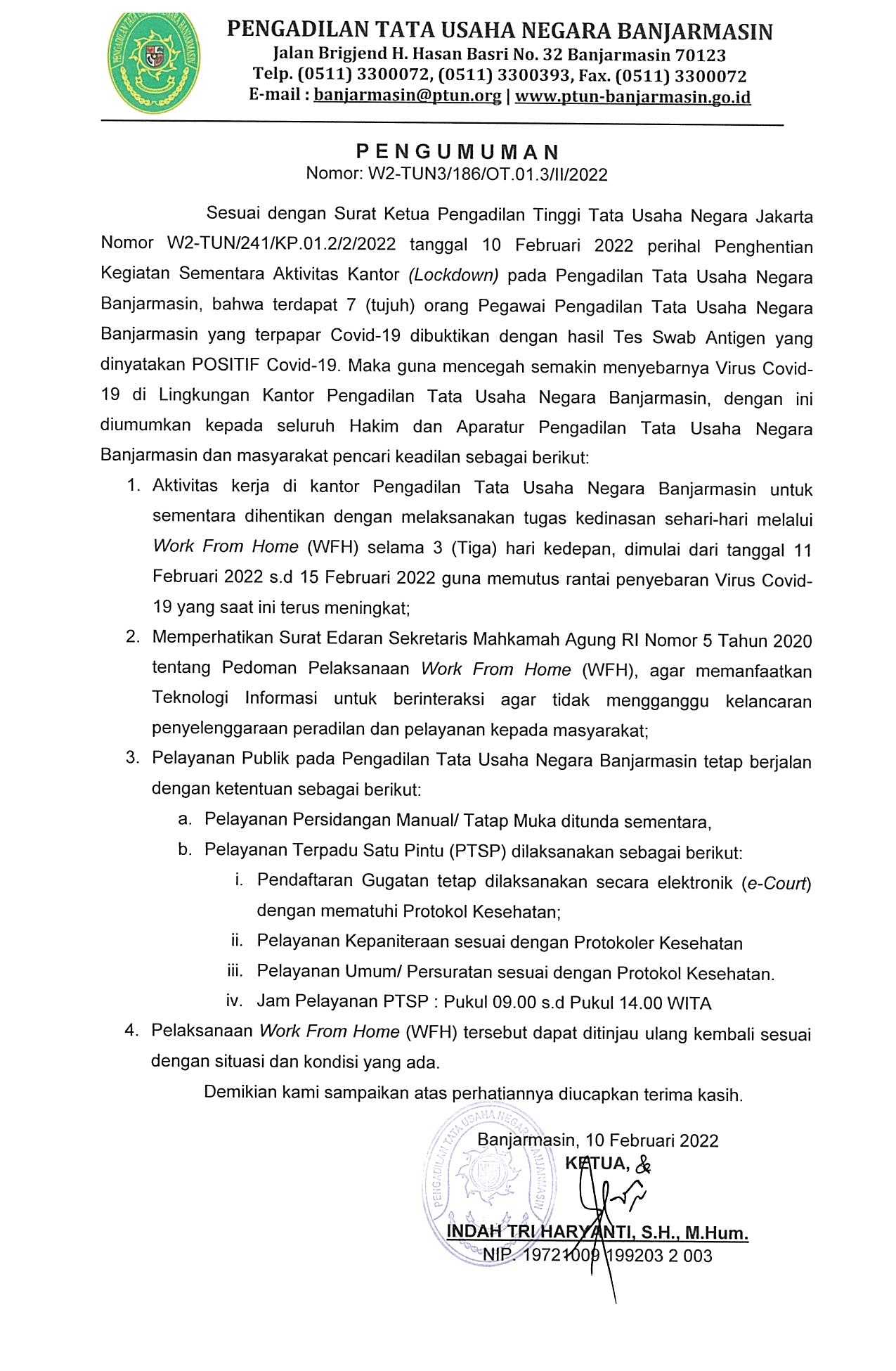 Pengumuman Lockdown Kantor page 0001